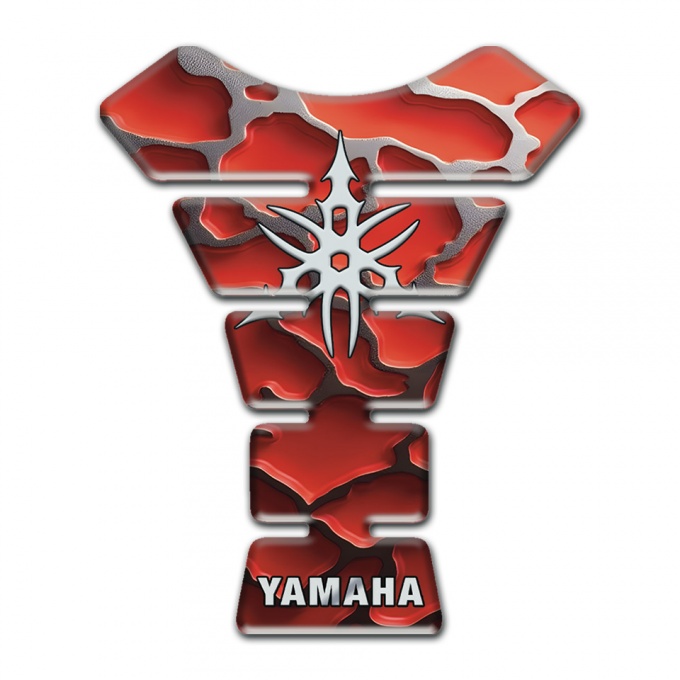 Yamaha Tank Pad Protector Red Parts Base White Logo 