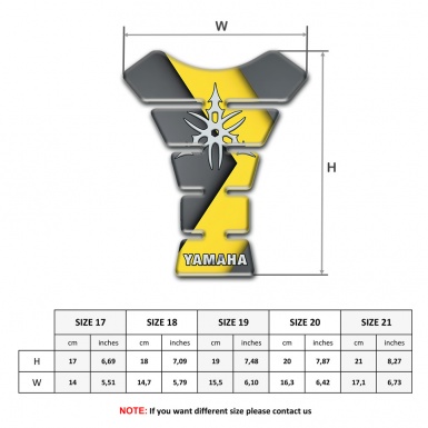 Yamaha Tank Guard Pad Yellow Grey base Decoration Stylish Logo 