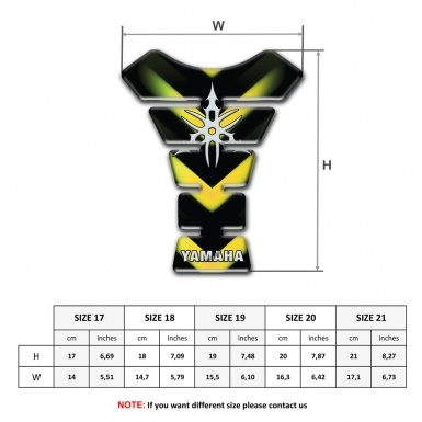 Yamaha Tank Fuse Yellow Green V Shape Details Base White Logo 