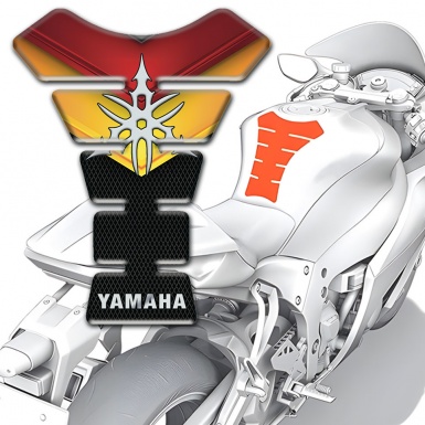 Yamaha Tank Pad Motorbike Stylish logo and Multicolored base style 