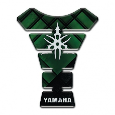 Yamaha Tank Protector Dark Green and Black Print White Logo 