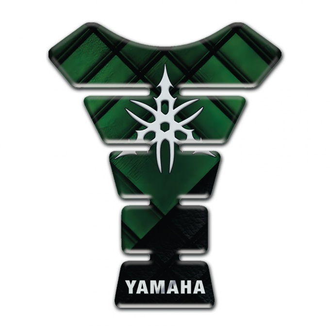 Yamaha Tank Protector Dark Green and Black Print White Logo 