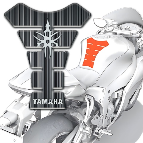 Yamaha Tank Pad Protector Gray Base with White Stripes Edition 