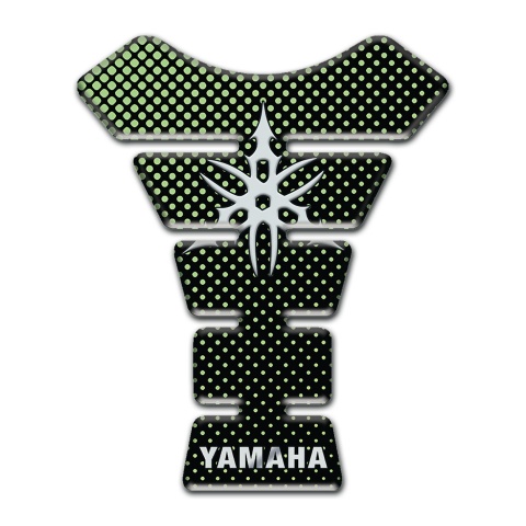 Yamaha Tank Protector Green Dots Bse Style White Logo 