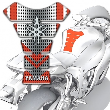 Yamaha Tank Guard Pads Unique Grey Red Model 