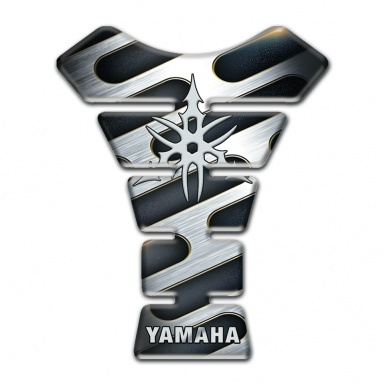 Yamaha Tank Guard Pads Metal Elements Style White logo 