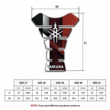 Yamaha Tank Pad Protector Stylish base Off White logo 