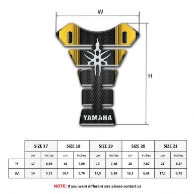 Yamaha Tank Fuse Yellow Black Racing Edition Style 