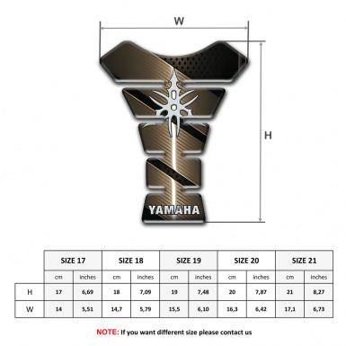 Yamaha Tank Pad Protector Anti Slip Sticker Bronze edition 