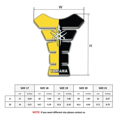 Yamaha Tank Guard Pads Yellow Black halves Design 