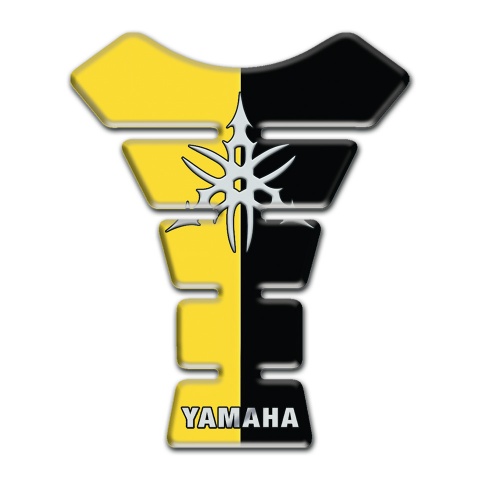Yamaha Tank Guard Pads Yellow Black halves Design 