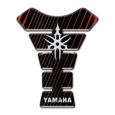 Yamaha Tank Pad Protector Black with Thin Lines Style 