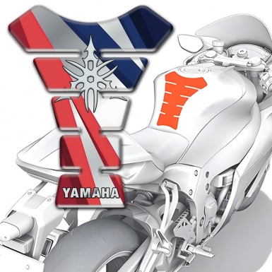 Yamaha Tank Guard Pads Pink Lines Motive and White logo 