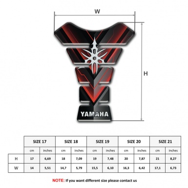 Yamaha Tank Protector White Logo Stylish Background