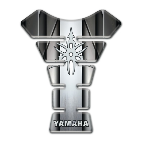 Yamaha Tank Pad Motorbike Metall Effect background White Logo 