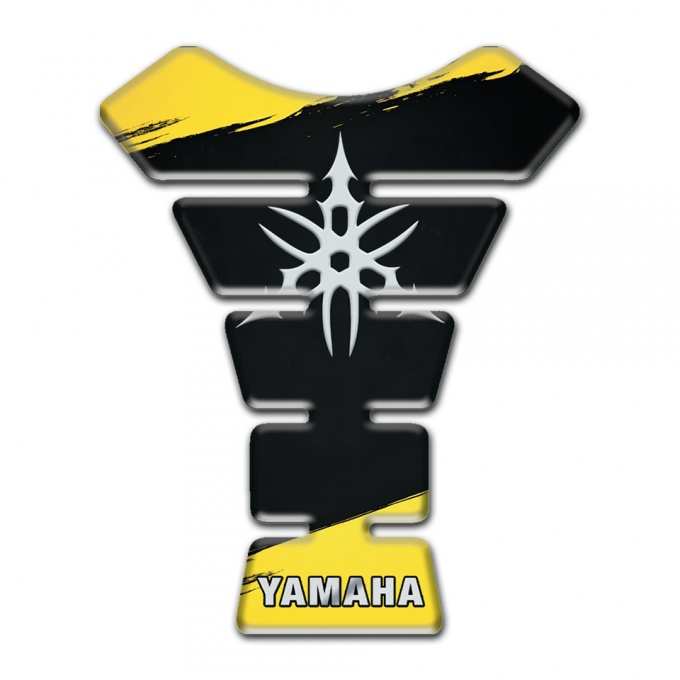 Yamaha Tank Guard Pads Yellow Black Paints Base Stylish logo 
