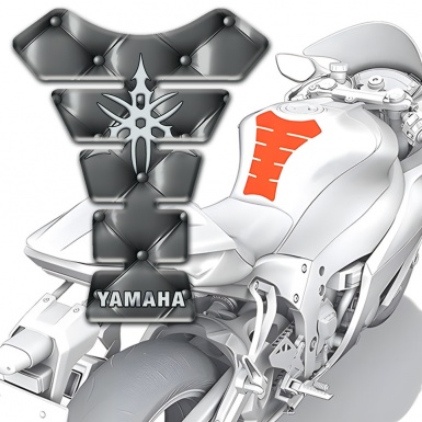 Yamaha Tank Pad Protector Gray Leather Effect Design 