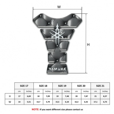 Yamaha Tank Pad Protector Gray Leather Effect Design 