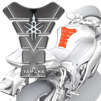 Yamaha Tank Pad Protector Grey Stylish Edition 