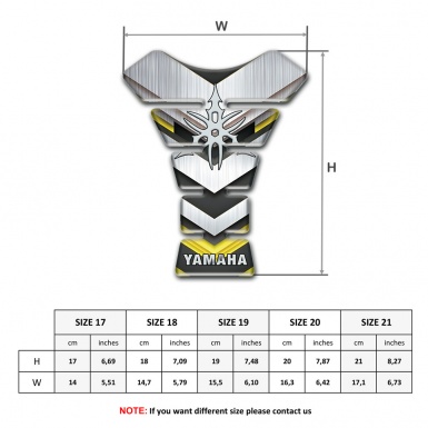 Yamaha Tank Protector Silver V Shape Style 