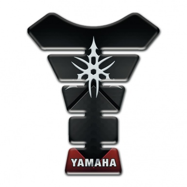 Yamaha Tank Guard Pads dark Stylish base White logo 