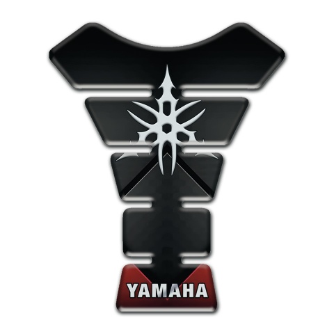 Yamaha Tank Guard Pads dark Stylish base White logo 