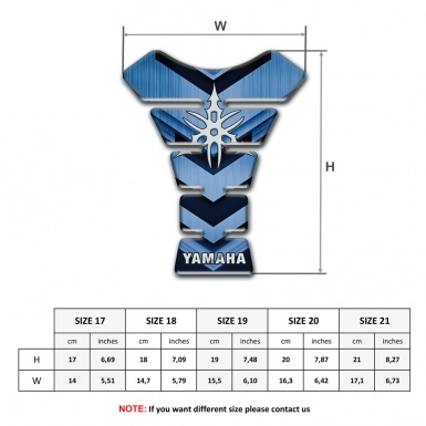 Yamaha Tank Fuse Blue Patterns Decoration Style 