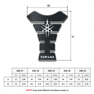 Yamaha  Tank Protector Graphite Effect Base White Logo 