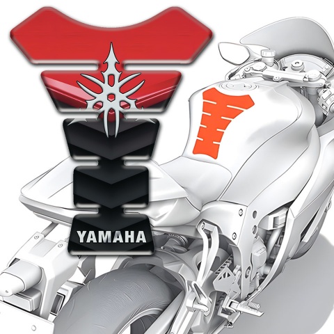 Yamaha Tank Pad Protector Red Black Type 