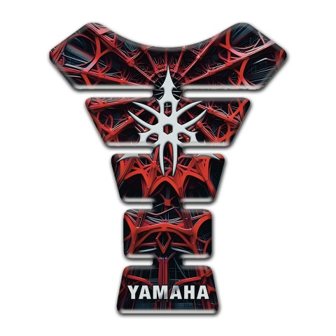 Yamaha Tank Fuse Red Spider Web with 3D Design 