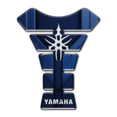 Yamaha Tank Pad Motorbike Dark Blue Decoration Design and White Logo 