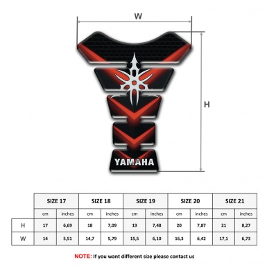 Yamaha Tank Guard Pads Red V Shape Lights Effect Type 