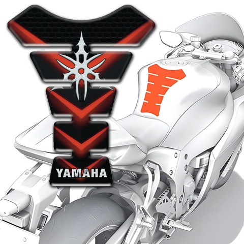 Yamaha Tank Guard Pads Red V Shape Lights Effect Type 