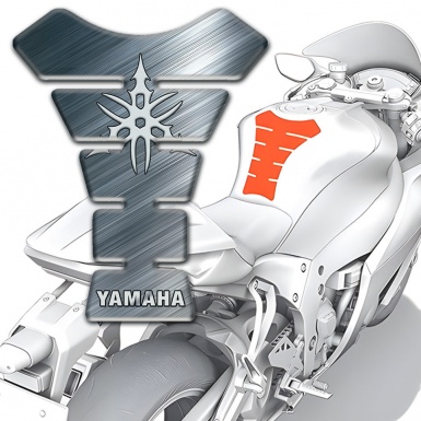 Yamaha Tank Pad Motorbike Polished Metal effect 