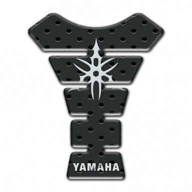Yamaha Tank Pad Motorbike Style Perforated Black Base 
