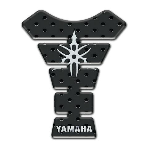 Yamaha Tank Pad Motorbike Style Perforated Black Base 