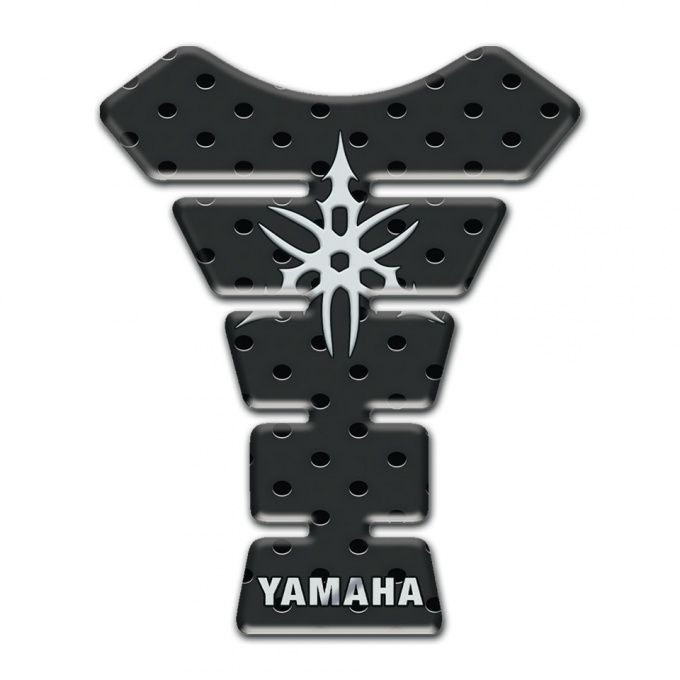 Yamaha Tank Pad Motorbike Style Perforated Black Base 