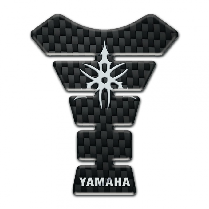 Yamaha Tank Protector with Black Coarse Fibers Effect