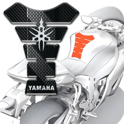 Yamaha Tank Pad Motorbike Grey Black Tapes Decoration 