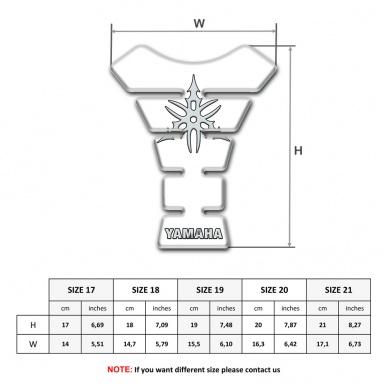 Yamaha Tank Guard Pads White Model 