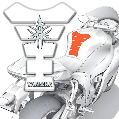Yamaha Tank Guard Pads White Model 