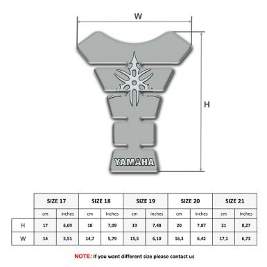 Yamaha Tank Guard Pads Grey Model 