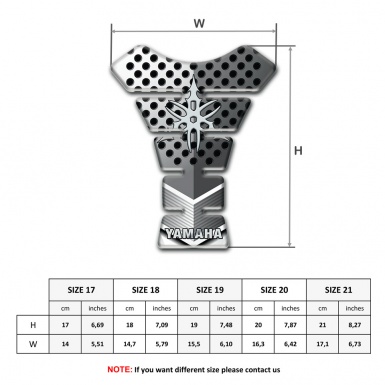 Yamaha Tank Protector Perforated Aluminium Effect 