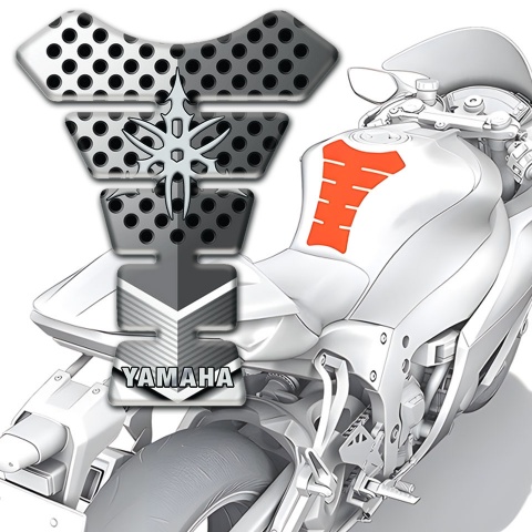 Yamaha Tank Protector Perforated Aluminium Effect 