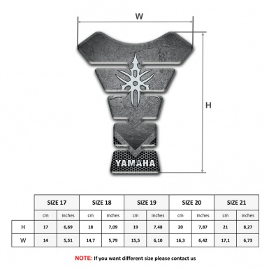 Yamaha Tank Pad Motorbike Scratched Plate effect model 