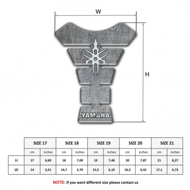 Yamaha Tank Protector Stone Effect Model 