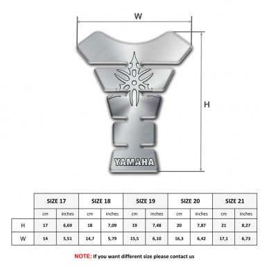 Yamaha Tank Guard Pads Silver Model 