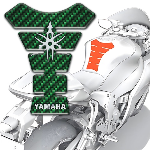Yamaha Tank Protector Style Green Carbon 