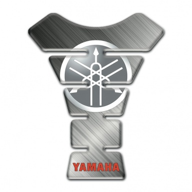 Yamaha Tank Pad Protector Matte Base Round White Grey Logo 