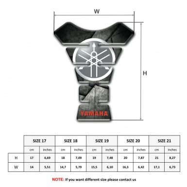 Yamaha Tank Fuse Roynd White Grey Logo with Stylish Bse 